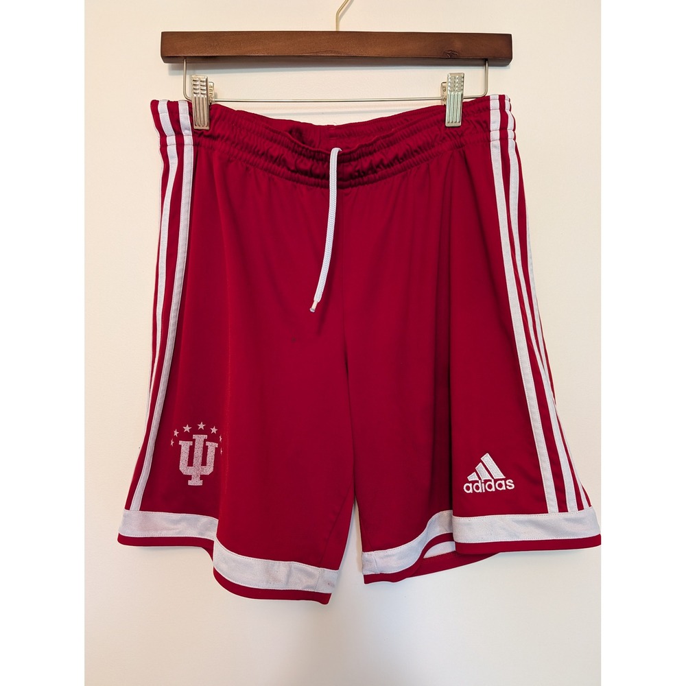 Y2K Adidas Indiana Hoosiers Basketball Shorts Red Mens M (fits 30x7.5)